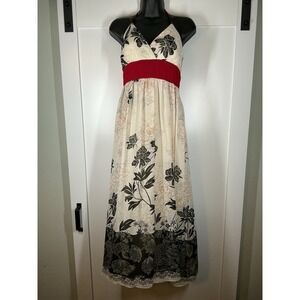 Citi Dress Womens Y2K Floral Babydoll Maxi Dress Size 4 Preppy Artsy Dainty 90S